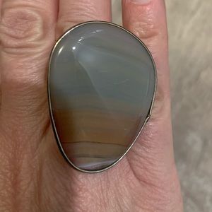 Genuine Laguna Stone Ring - Adjustable